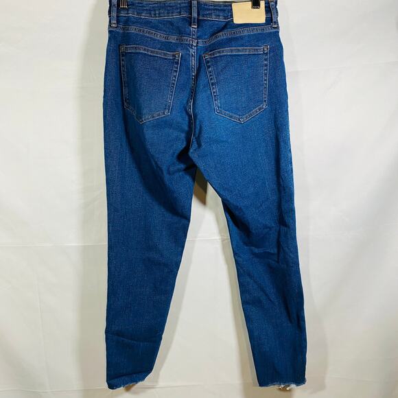 Everlane Curvy High-Rise Skinny Jeans Distressed Size 28 Crop - Picture 6 of 7